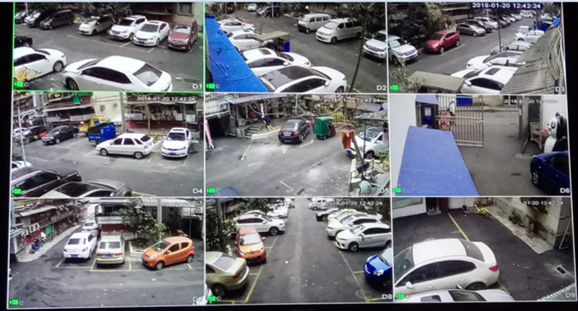 东光社区某院9画面监控效果图